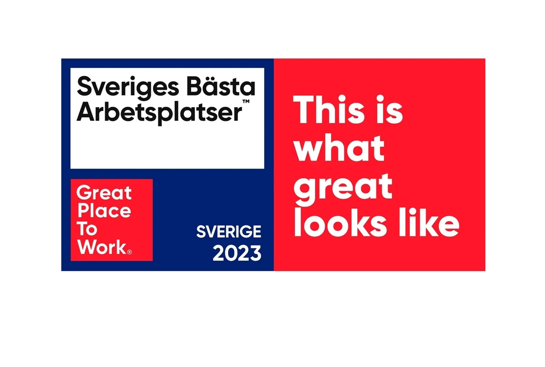 Best place to work in Sweden 2023 banner